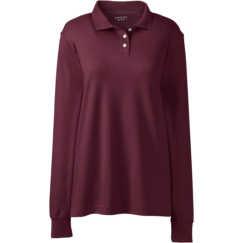 Lands' End Women's Long Sleeve Interlock Polo Shirt