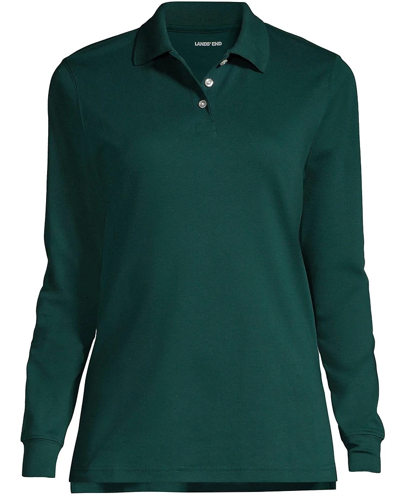 Lands' End Women's Long Sleeve Interlock Polo Shirt