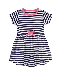 Hudson Baby Baby Girls Hudson Cotton Short-Sleeve Dresses 2pk, Pink Daisy
