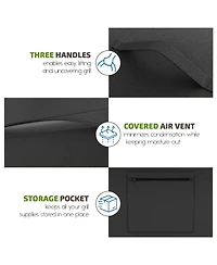 Heavy Duty 3-4 Burner Grill Cover, Durable Uv & Fade Resistant, with Front Zipper Pocket - Medium 58 inch