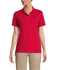 Lands' End Women's Tall Short Sleeve Interlock Polo Shirt
