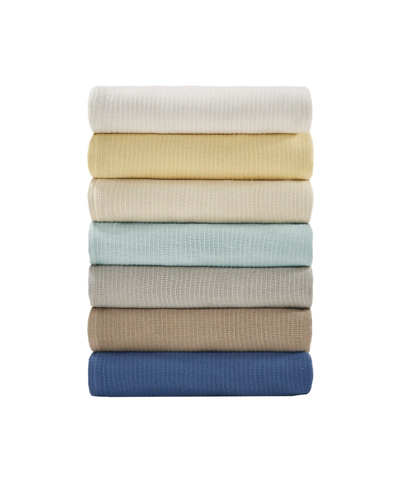 Madison Park Freshspun Basketweave Cotton Blanket