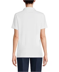 Lands' End Women's Tall Short Sleeve Interlock Polo Shirt