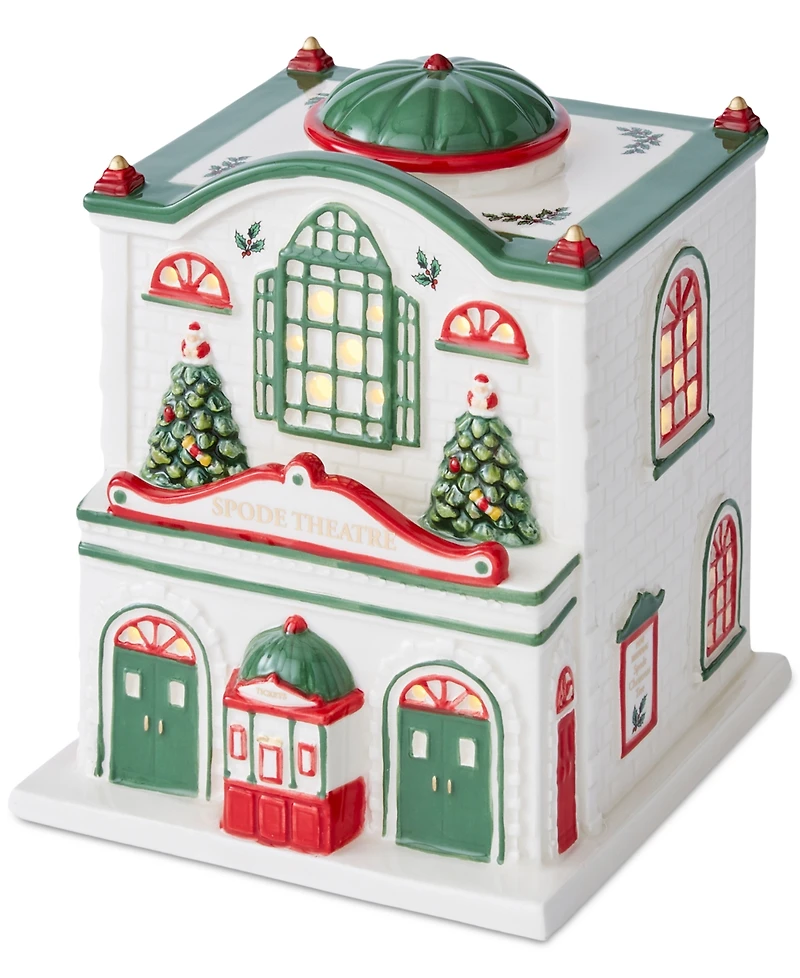 Spode Christmas Tree Village Led Lighted Figural Theatre