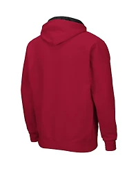 Men's Colosseum Cardinal Mit Engineers Arch & Logo 3.0 Full-Zip Hoodie