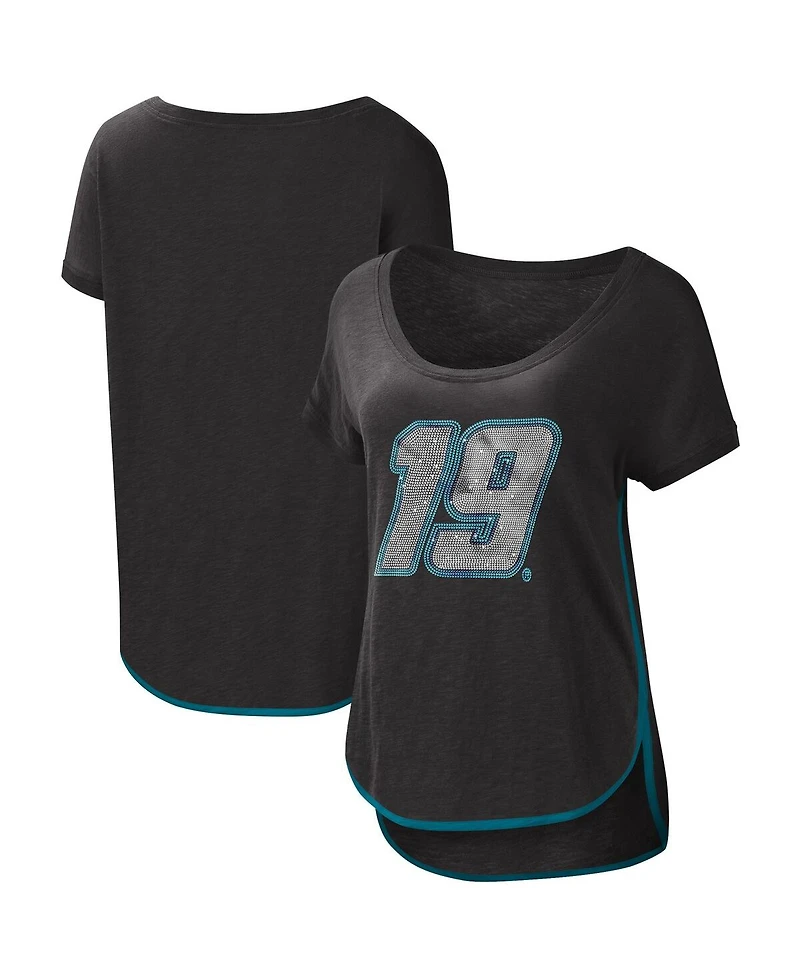 Women's G-iii 4Her by Carl Banks Black Martin Truex Jr Rookie Scoop Neck T-shirt