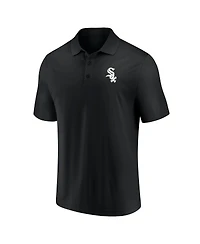 Men's Fanatics Black, Gray Chicago White Sox Dueling Logos Polo Shirt Combo Set