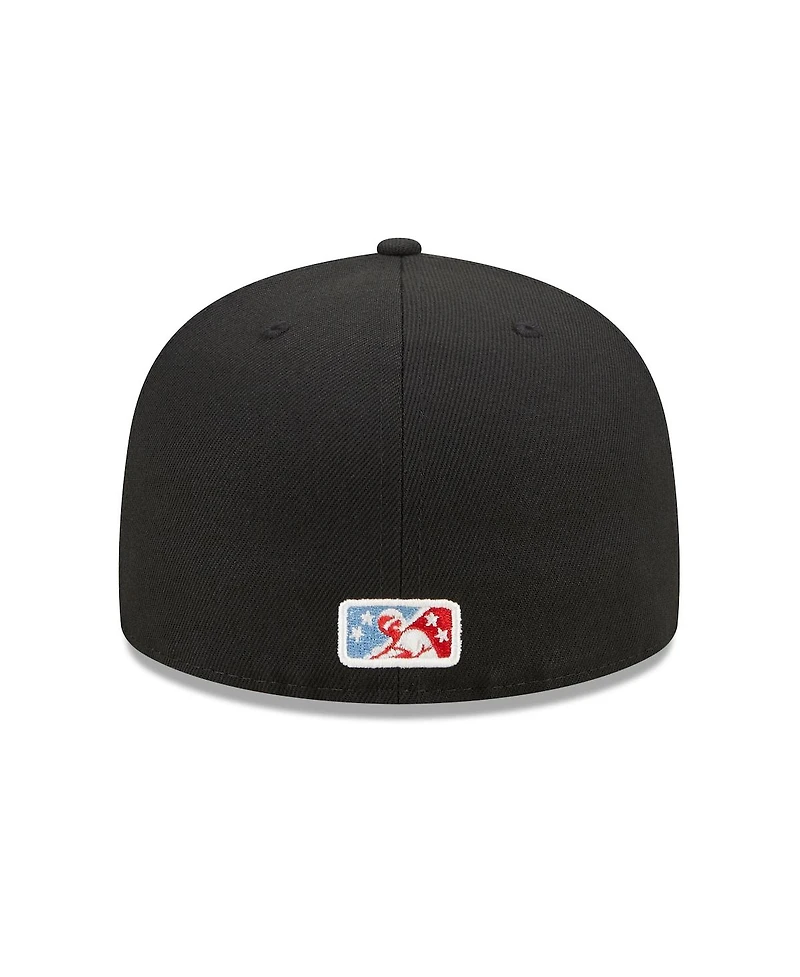 Men's New Era Black, Red Spokane Indians Marvel x Minor League 59FIFTY Fitted Hat