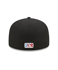 Men's New Era Black, Red Spokane Indians Marvel x Minor League 59FIFTY Fitted Hat