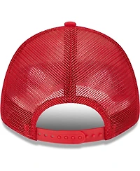 Men's New Era Cream, Red Tampa Bay Buccaneers Team Stripe Trucker 9FORTY Snapback Hat
