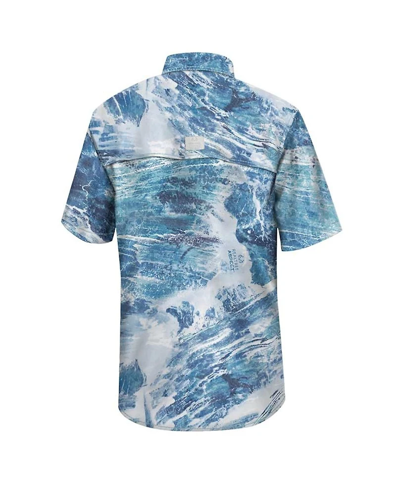 Men's Colosseum Blue Ucla Bruins Realtree Aspect Charter Full-Button Fishing Shirt