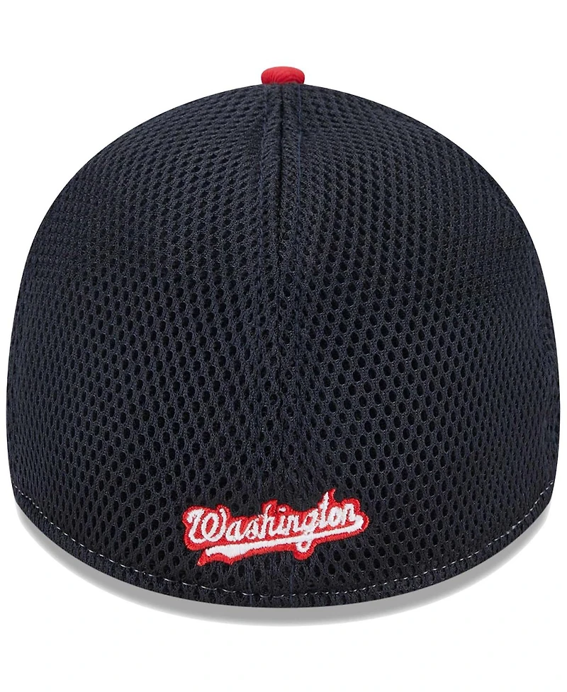 Men's New Era Red Washington Nationals Team Neo 39THIRTY Flex Hat