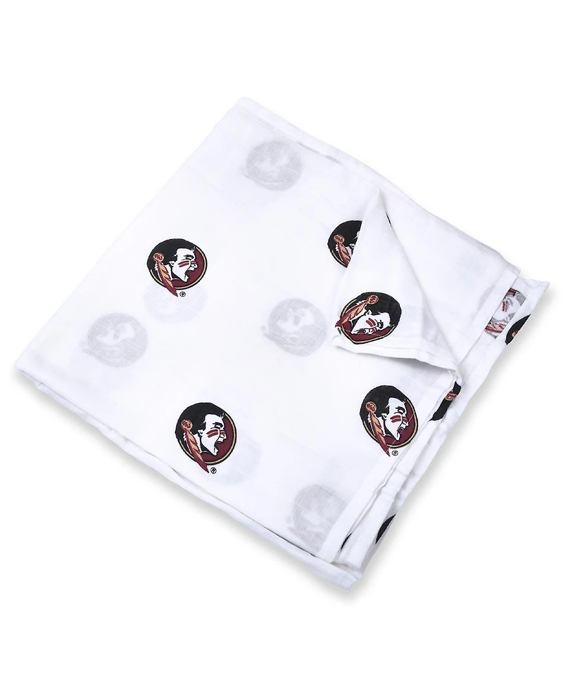 Infant Boys and Girls White Florida State Seminoles 47'' x 47'' Muslin Swaddle Blanket