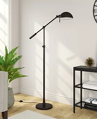 Hudson & Canal Dexter 61" Metal Shade Height Adjustable and Tilting Floor Lamp
