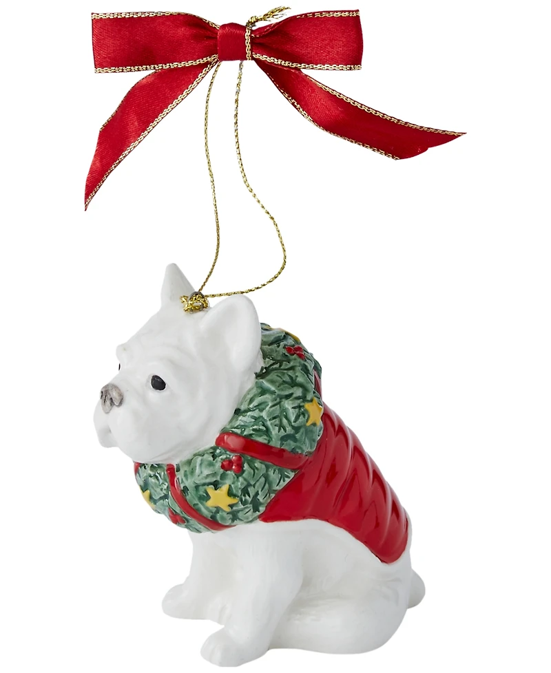Spode Christmas Tree French Bulldog Ornament
