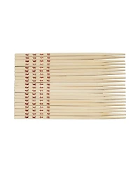 Joyce Chen 10 Pairs Reusable Burnished Bamboo Chopsticks Set