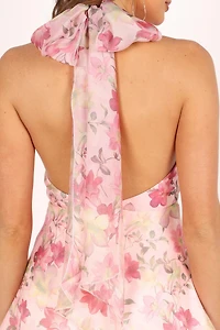 Petal and Pup Women's Gardenia Halter Mini Dress