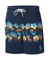 Men's G-iii Sports by Carl Banks Navy Seattle Mariners Breeze Volley Swim Shorts