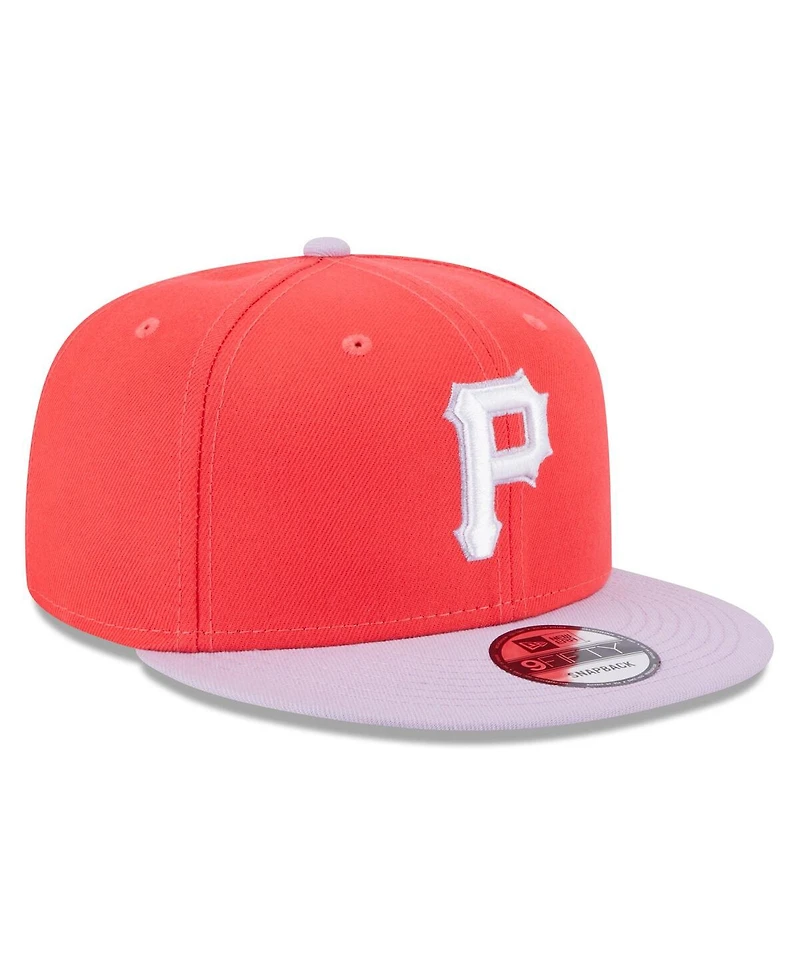 Men's New Era Red, Purple Pittsburgh Pirates Spring Basic Two-Tone 9FIFTY Snapback Hat