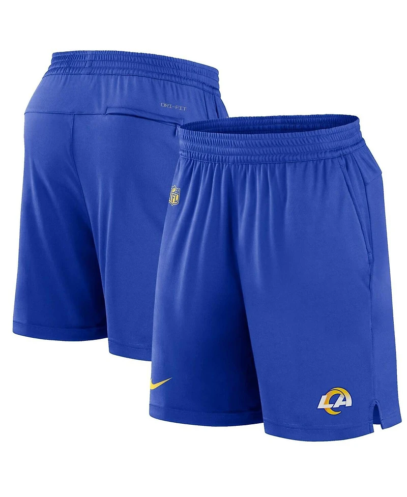 Men's Nike Royal Los Angeles Rams Sideline Performance Shorts