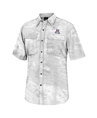 Men's Colosseum White Arizona Wildcats Realtree Aspect Charter Full-Button Fishing Shirt