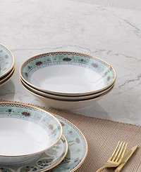Noritake Serene Garden 4 Piece Soup Bowls Set, 7", 20 oz, Service for 4