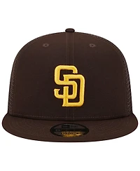 Men's New Era Brown San Diego Padres Team Color Trucker 9FIFTY Snapback Hat