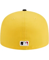 Men's New Era Yellow, Black Detroit Tigers Grilled 59FIFTY Fitted Hat