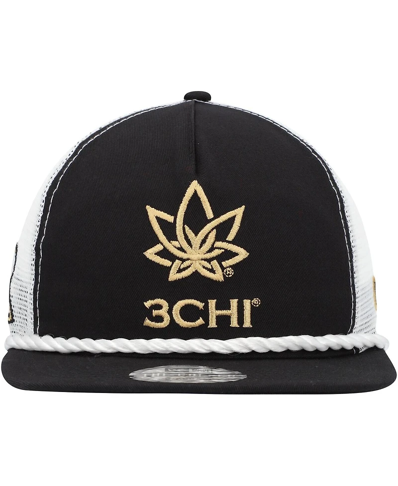 Men's New Era Black Kyle Busch 3Chi Golfer Snapback Hat