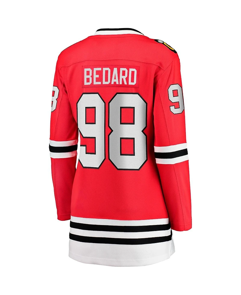 Women's Fanatics Connor Bedard Red Chicago Blackhawks 2023 Nhl Draft Home Breakaway Player Jersey