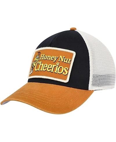 Men's American Needle Black, Cream Cheerios Valin Trucker Snapback Hat