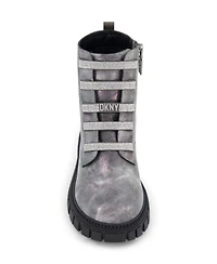 Dkny Little Girls Carrie Side Zipper Moto Shine Boots