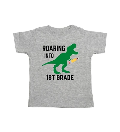 Sweet Wink Toddler Boys Roaring Into First Grade Short Sleeve T-Shirt