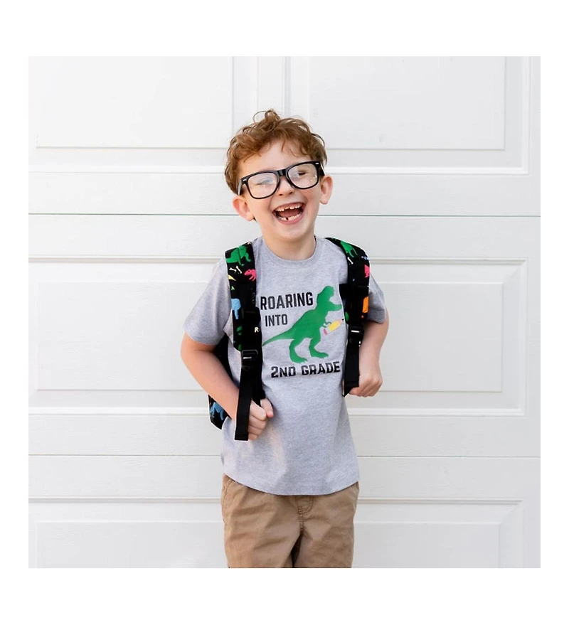 Sweet Wink Little and Big Boys Roaring Into Second Grade Short Sleeve T-Shirt
