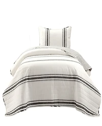 Lush Decor Farmhouse Stripe Reversible Cotton 2-Piece Quilt, Twin/Twin Xl
