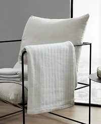 Vera Wang All Over Rib Cotton Reversible Blanket, Full/Queen