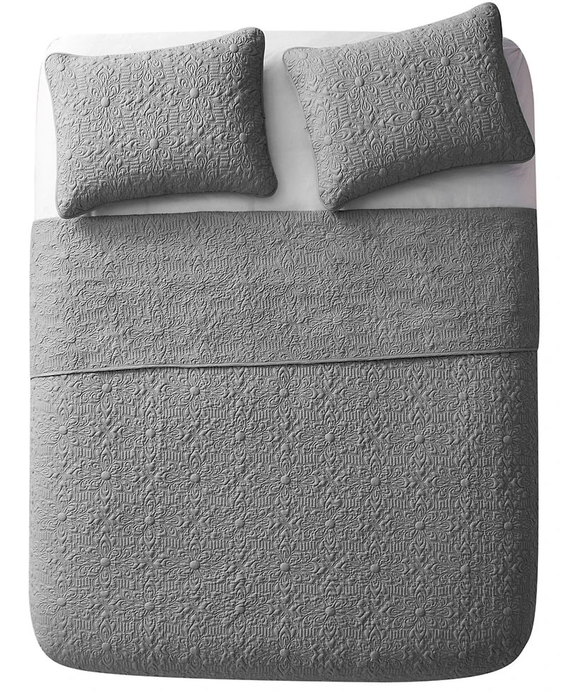 Vcny Home Caroline Embossed 3-Pc. Quilt Set, Full/Queen