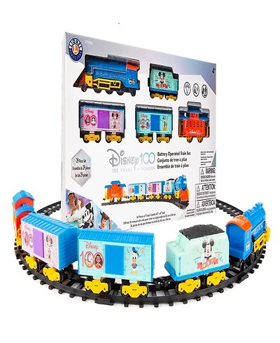 Lionel Trains Disney 100 Celebration Mini Ready to Play Train Set, 29-Piece