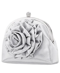 Nina Flower Embellished Frame Crossbody Clutch