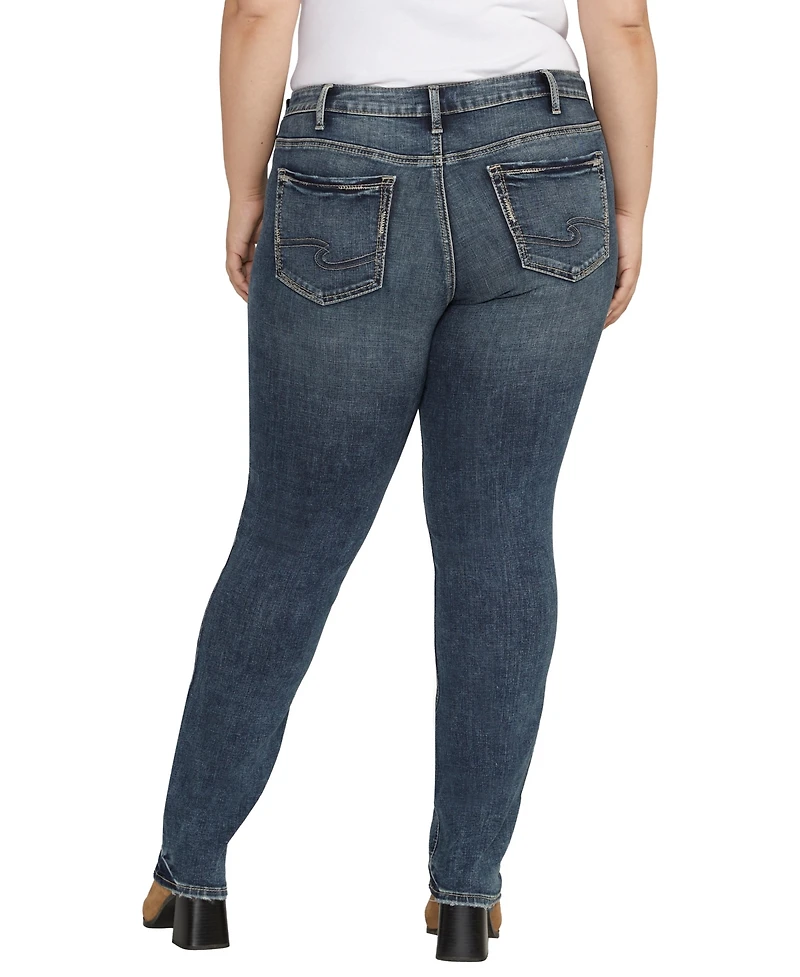 Silver Jeans Co. Plus Suki Mid Rise Curvy Fit Straight Leg
