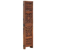 vidaXL Hand Carved 3-Panel Room Divider 47.2"x65" Solid Mango Wood