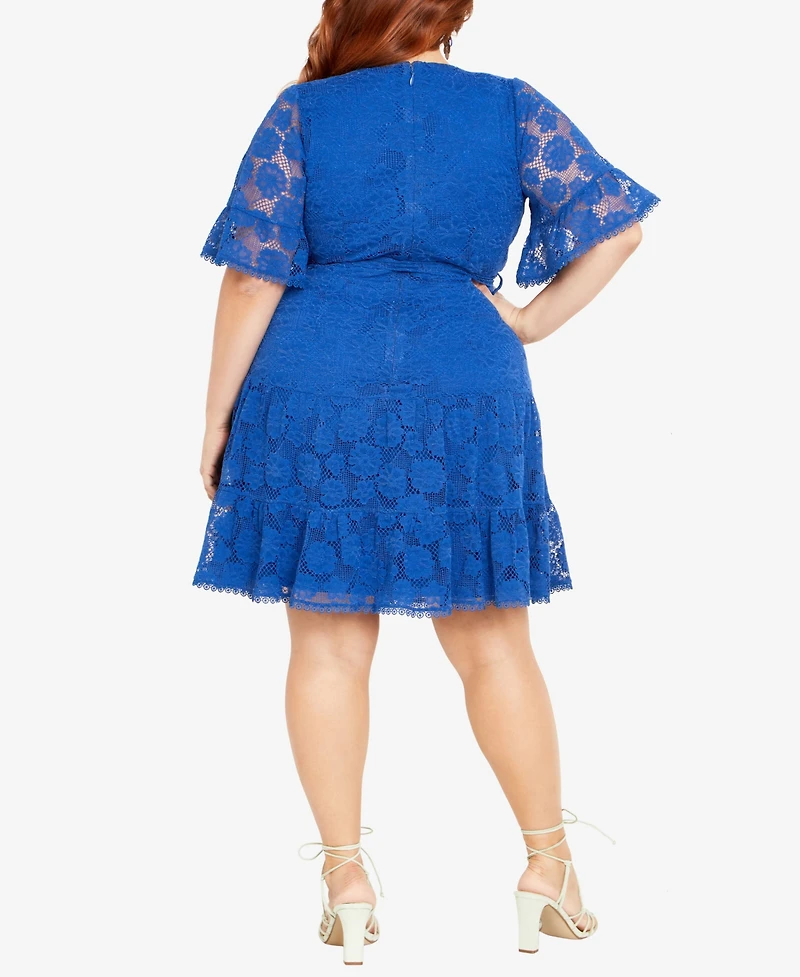 City Chic Plus Size Garden Kisses Dress