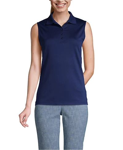 Lands' End Petite Sleeveless Supima Cotton Polo Shirt