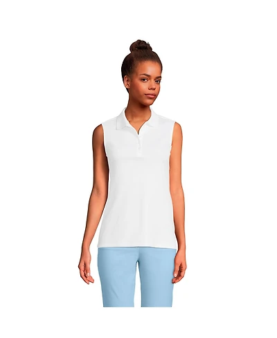 Lands' End Petite Sleeveless Supima Cotton Polo Shirt