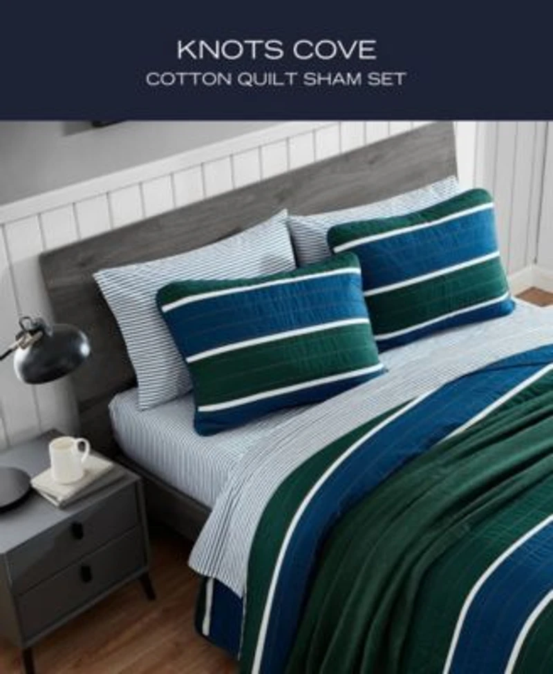 Nautica Knots Cove Micro Suede Sherpa Reverse Quilt Sets