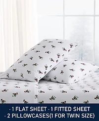 Closeout! Nautica Printed Flannel 4-Pc. Sheet Set