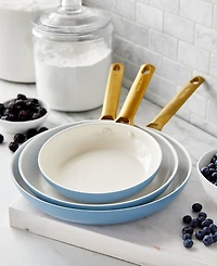 GreenPan Reserve Hard Anodized Aluminum, Stainless Steel 3 Piece Nonstick Frying Pan Set