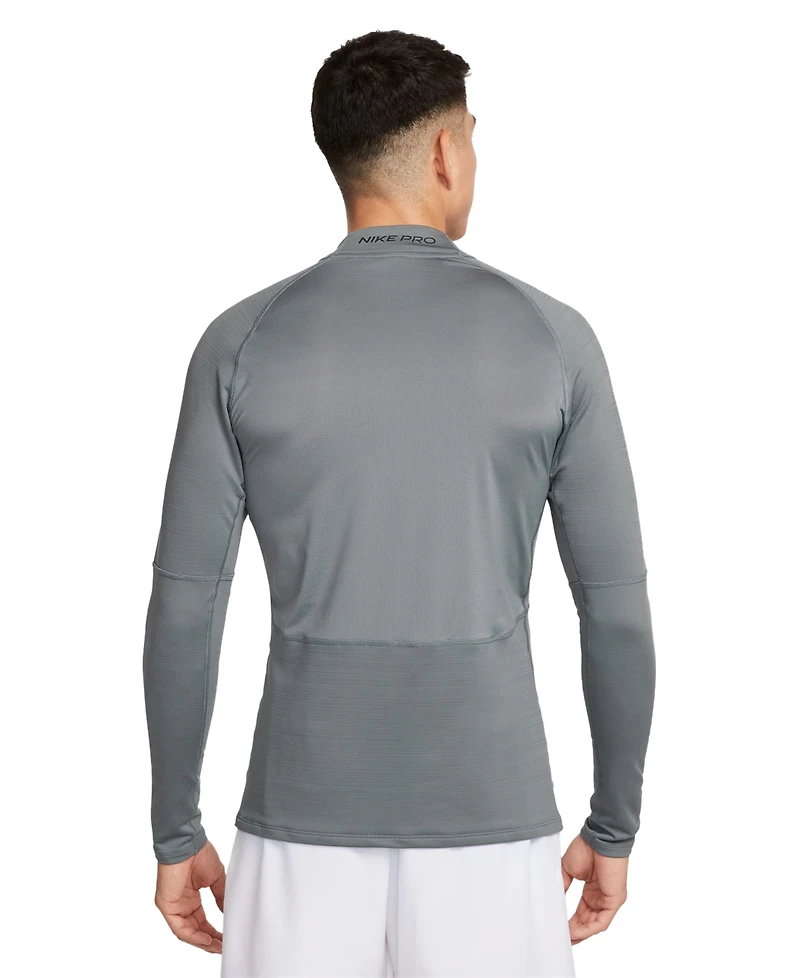 Nike Men's Pro Slim-Fit Dri-fit Mock Neck Long-Sleeve Fitness Shirt