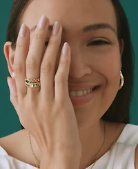 Audrey by Aurate Diamond Textured Bilevel Ring (1/6 ct. t.w.) in Gold Vermeil, Created for Macy's