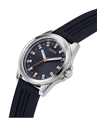 Guess Men's Analog Navy Silicone Watch 44mm
